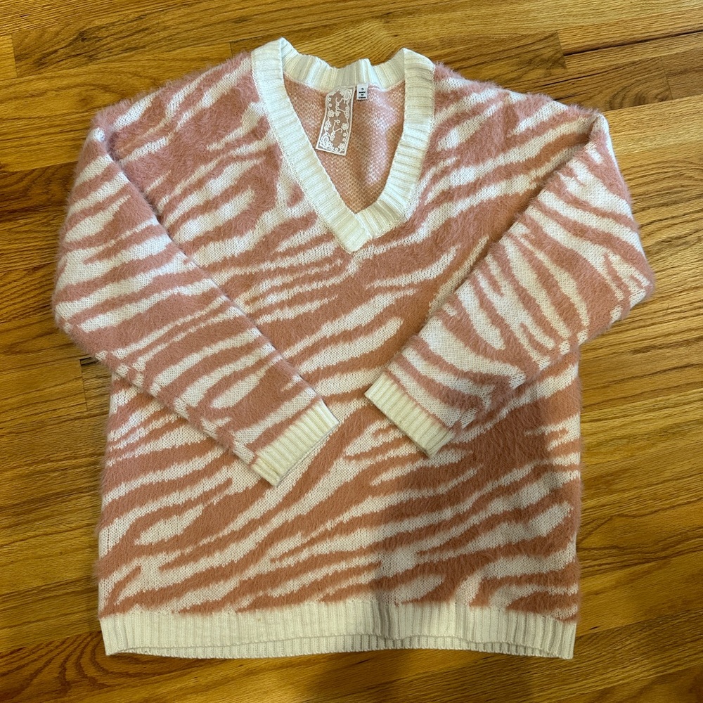Oversized Zebra Stripe Sweater